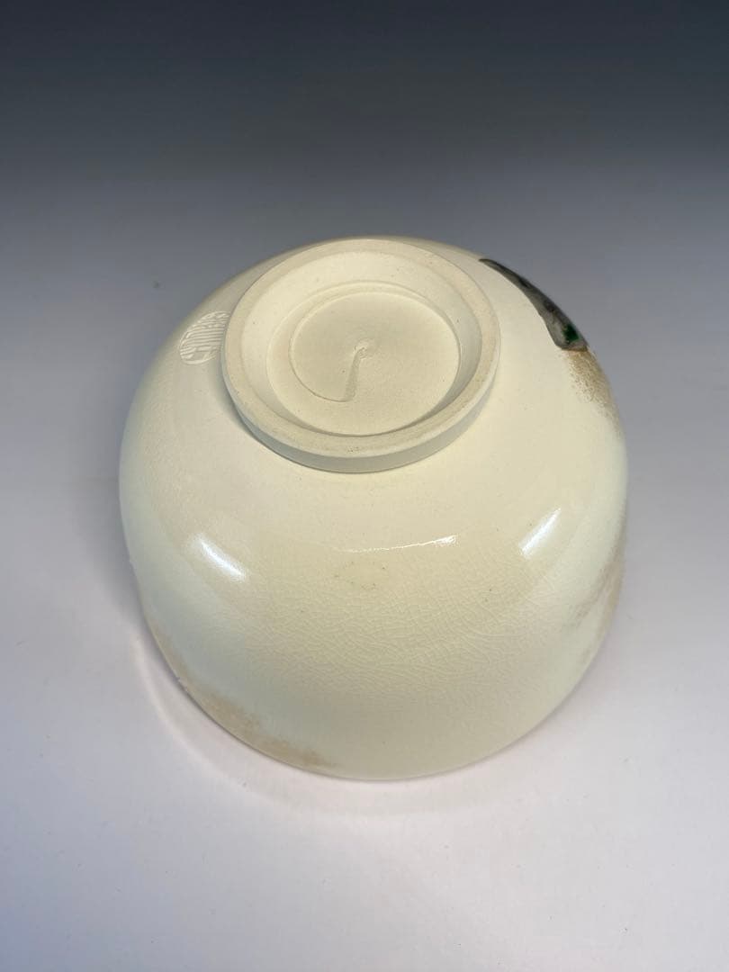 【茶道具】善昇造　色絵梅茶盌（共箱）