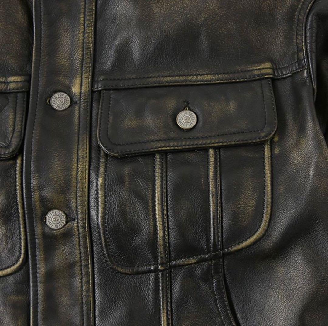 ジャケット・アウター diesel cow leather jacket