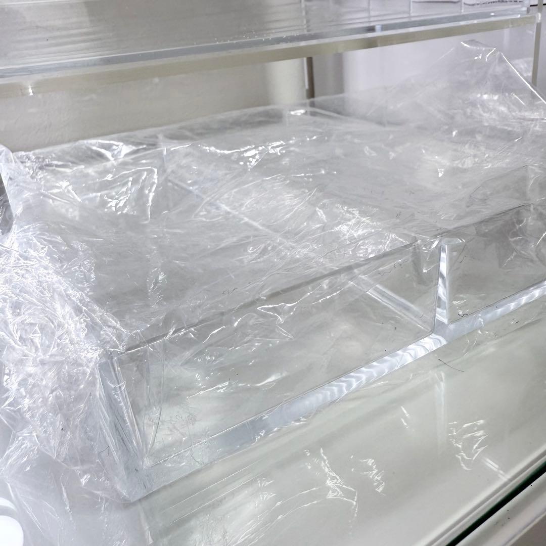 BeautINIT ビューティイニット 透明アクリルメイク収納ボックス 4段