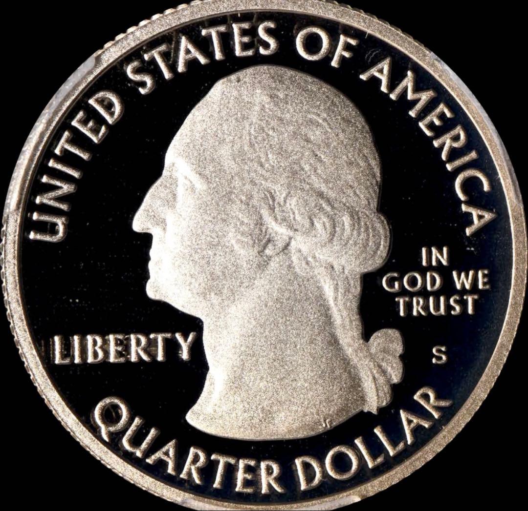 【準最高鑑定】2010年銘　アメリカ　25セント銀貨　PCGS鑑定　PF69 ④