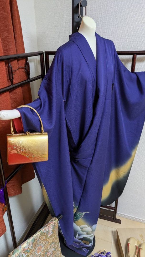 ⭐︎さち⭐︎【振袖】フルセット6点 青　金　綺麗　かっこいい