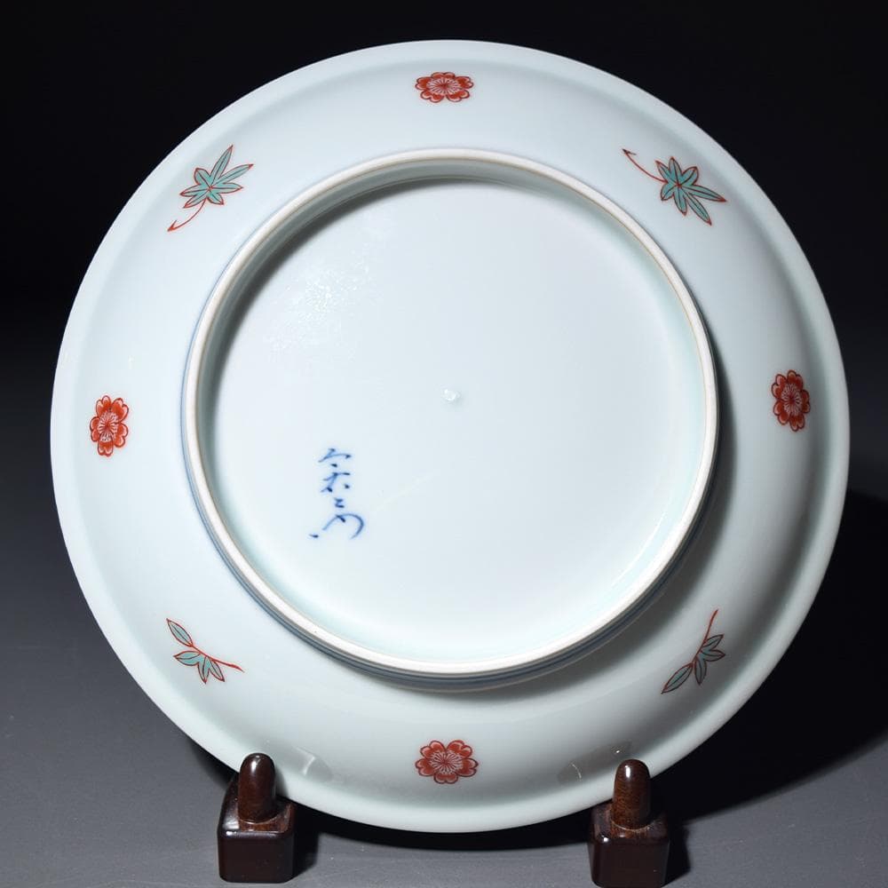 有田焼 色鍋島 人間国宝 十三代 今泉今右衛門 飾り皿 絵皿 骨董品 和食器