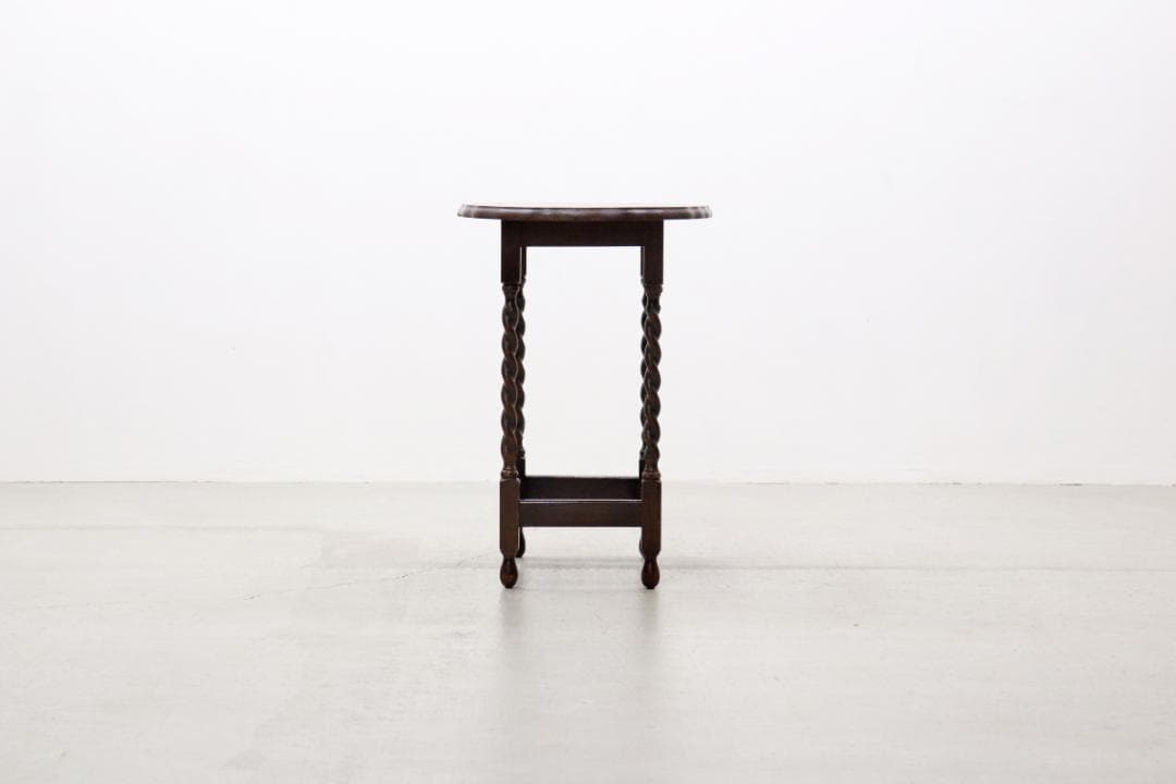 英国 イギリス ヴィンテージ ツイストレッグ オーク無垢材 サイドテーブル