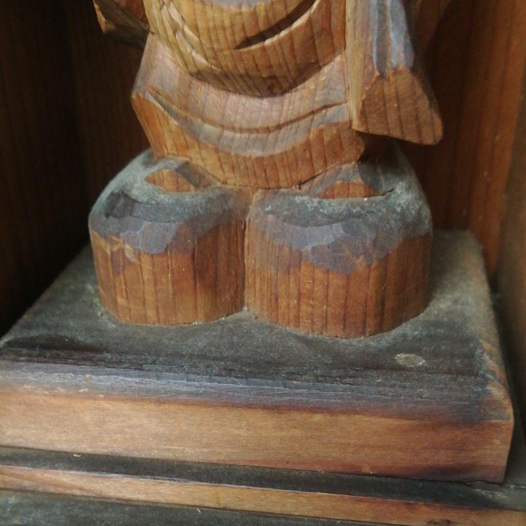 時代  仏教美術　木彫り  大黒天  厨子入  縁起物