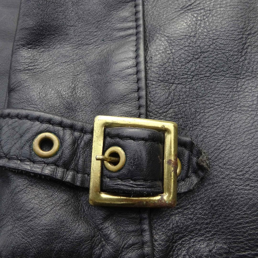 米国製Schottショット/立襟シングルライダース641/40真鍮系金ゴールド