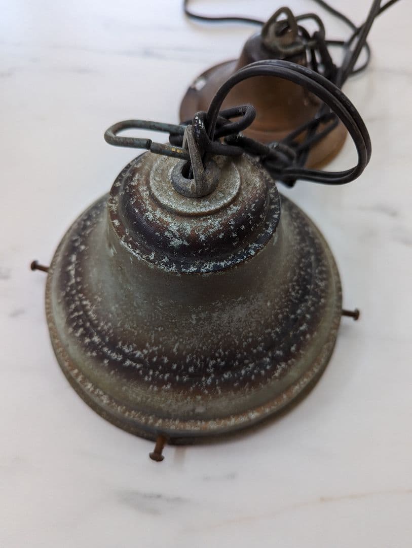 アンティーク　和ガラス照明