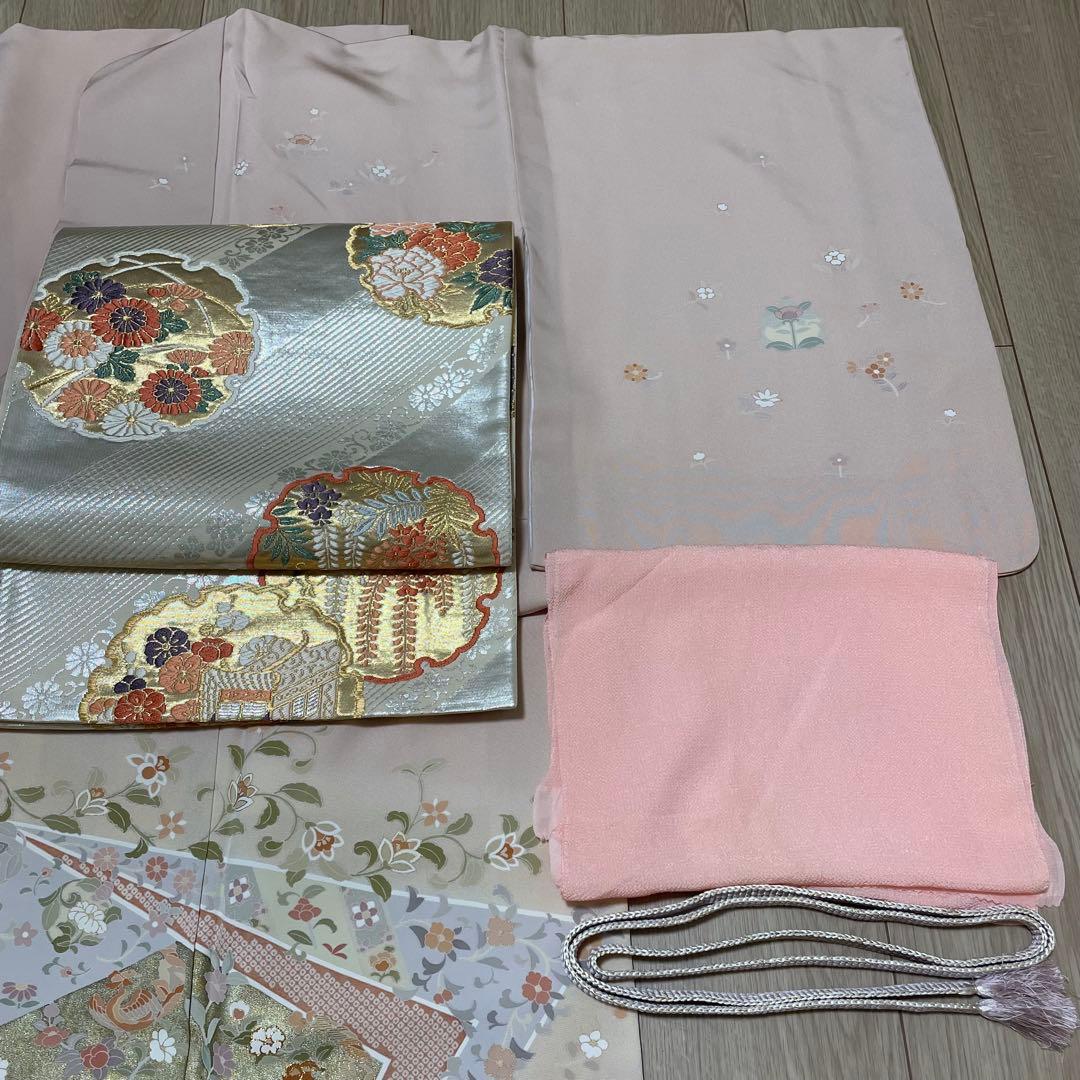 訪問着フルセット　友禅　金駒刺繍　袷　身丈155cm 裄丈64.5cm