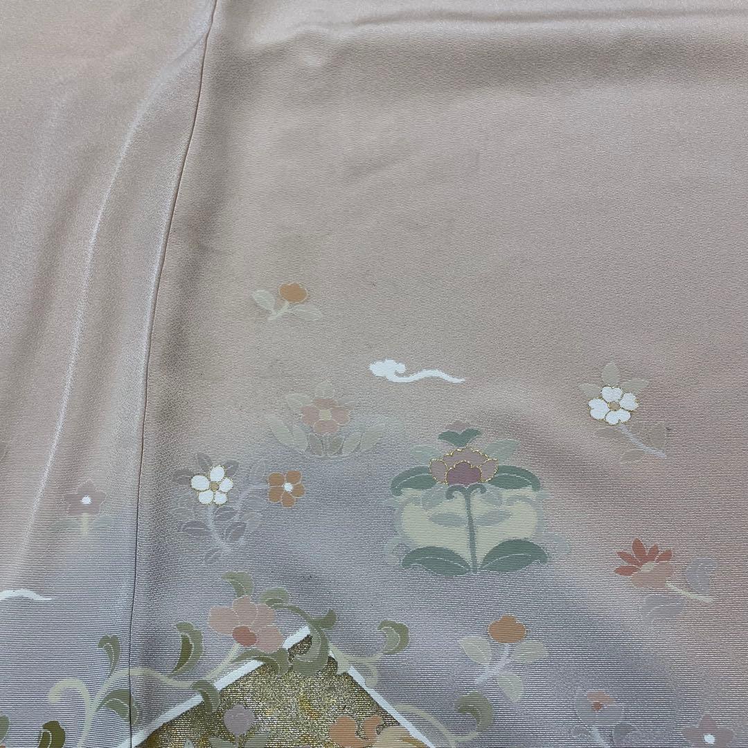 訪問着フルセット　友禅　金駒刺繍　袷　身丈155cm 裄丈64.5cm