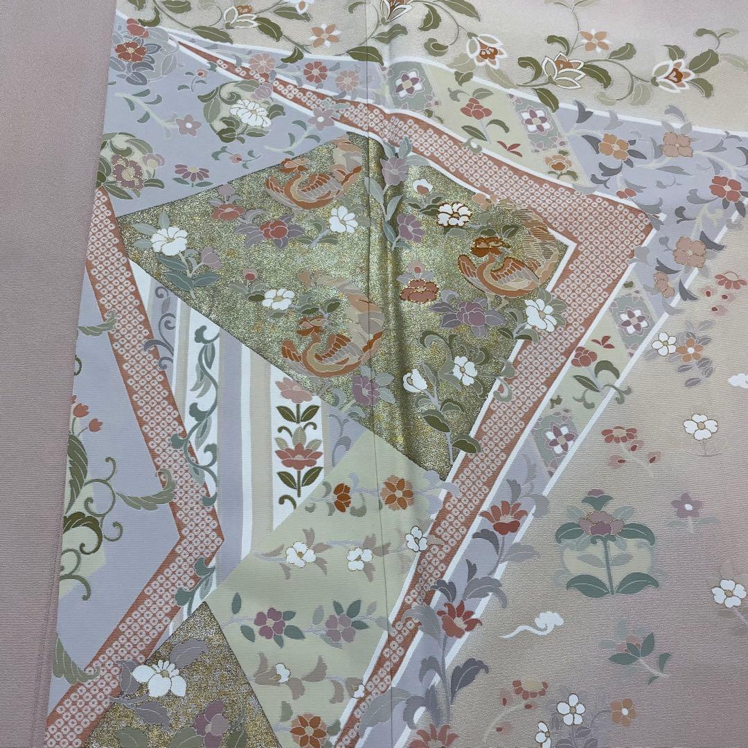 訪問着フルセット　友禅　金駒刺繍　袷　身丈155cm 裄丈64.5cm