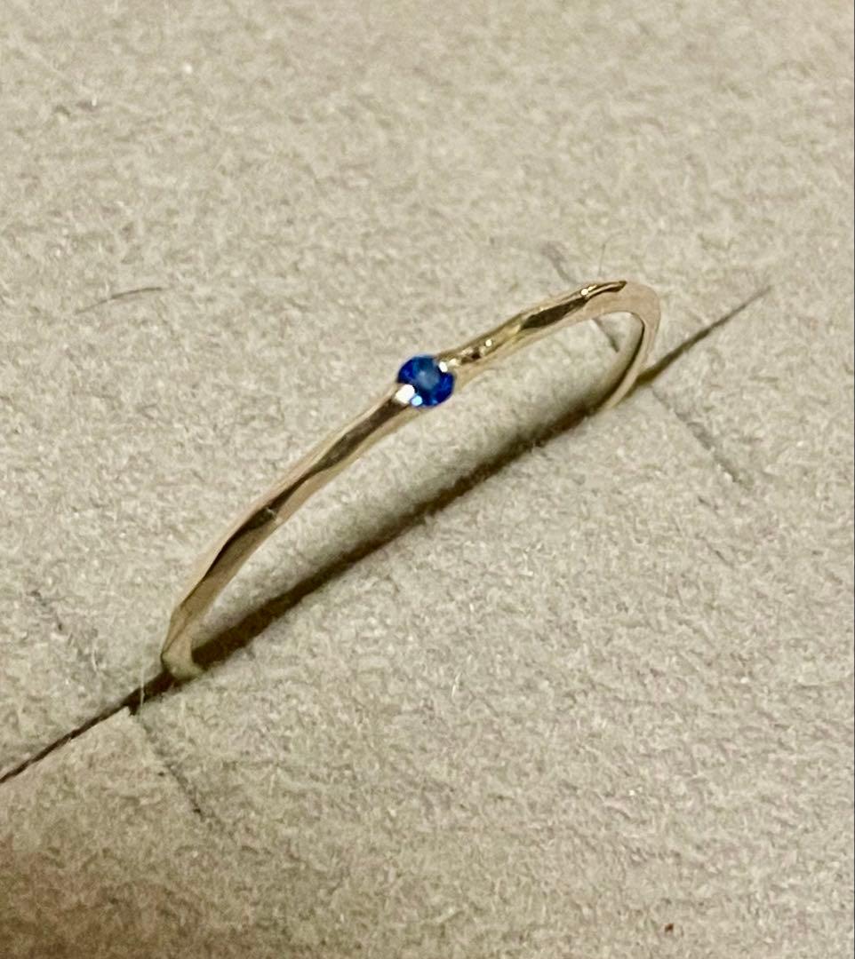 k10金 ブルーサファイア リング 指輪