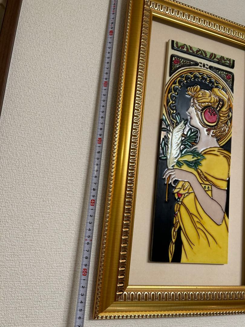 陶額　　貴婦人　絵　金運アップ