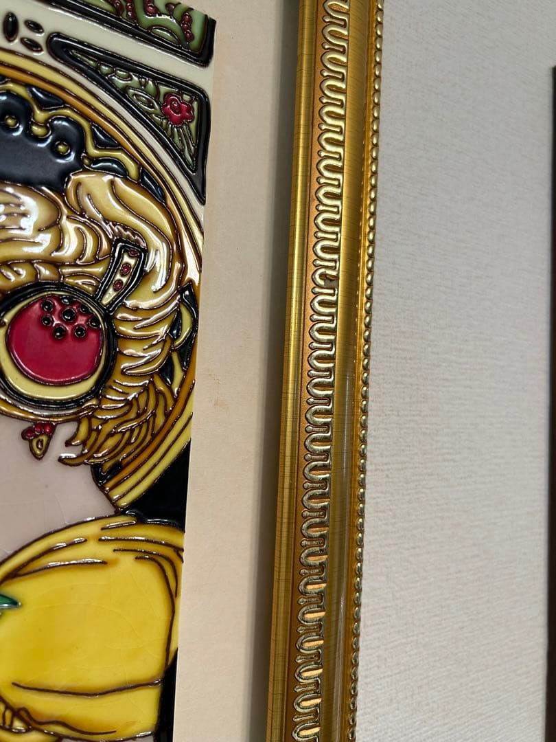 陶額　　貴婦人　絵　金運アップ