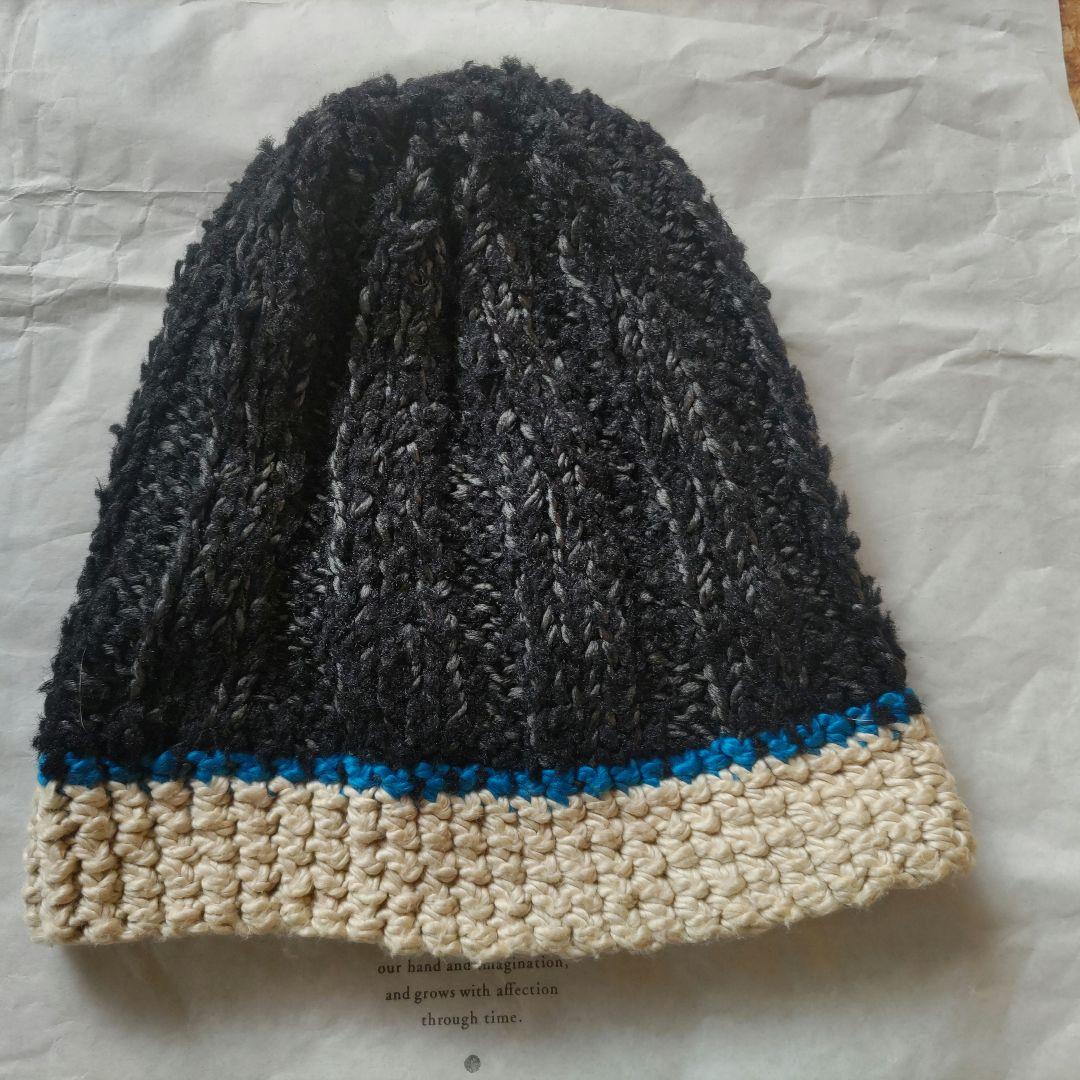 美品　mina perhonen wolf&flower ニットキャップ