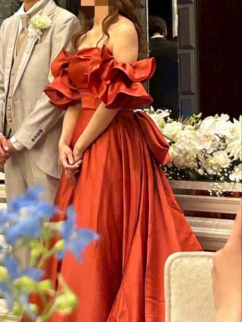 【披露宴ドレス】テラコッタ　カラードレス