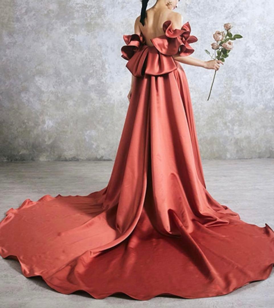 【披露宴ドレス】テラコッタ　カラードレス