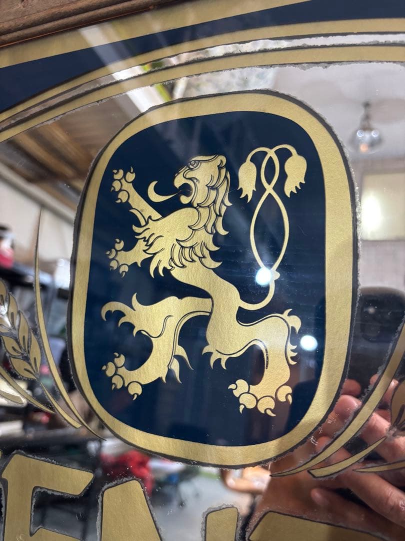 Löwenbräu レーベンブロイ　パブミラーアンティークアメリカンヴィンテージ