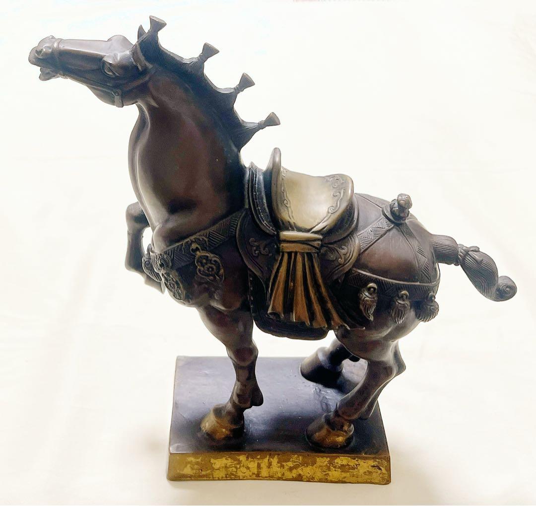金属工芸　銅製　中国軍馬　彫像　彫刻　インテリア置物