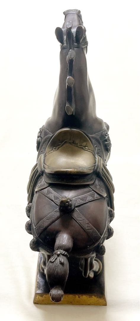 金属工芸　銅製　中国軍馬　彫像　彫刻　インテリア置物