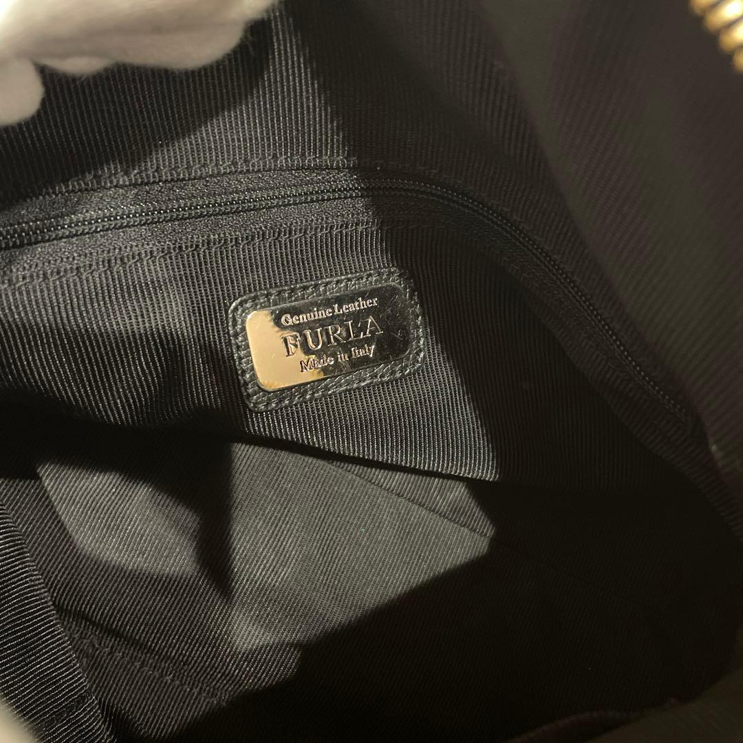 【極美品】 FURLA パイパーS ハンドバッグ 2way ショルダーバッグ 黒