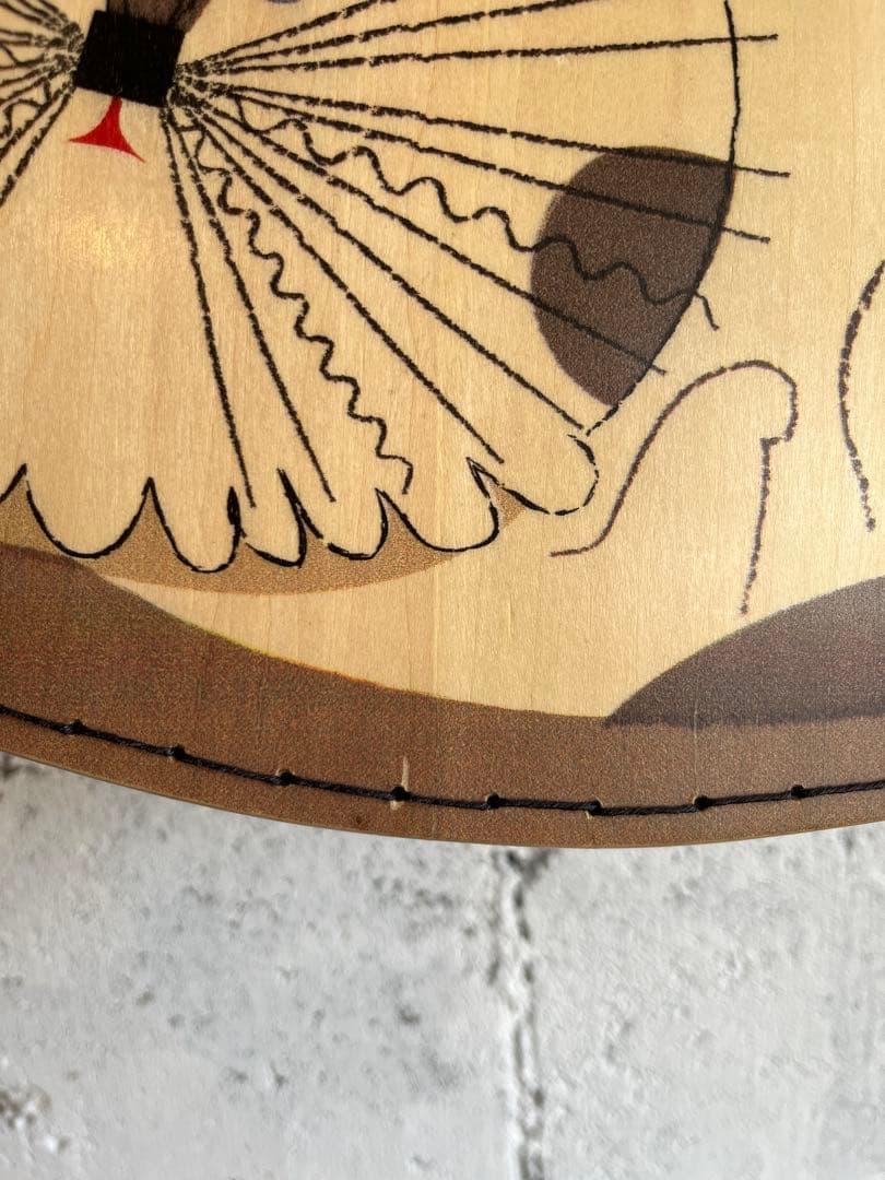 Aiken Drum エイキンドラム ウッドバッグ　寝転ぶネコ ハンドバッグ