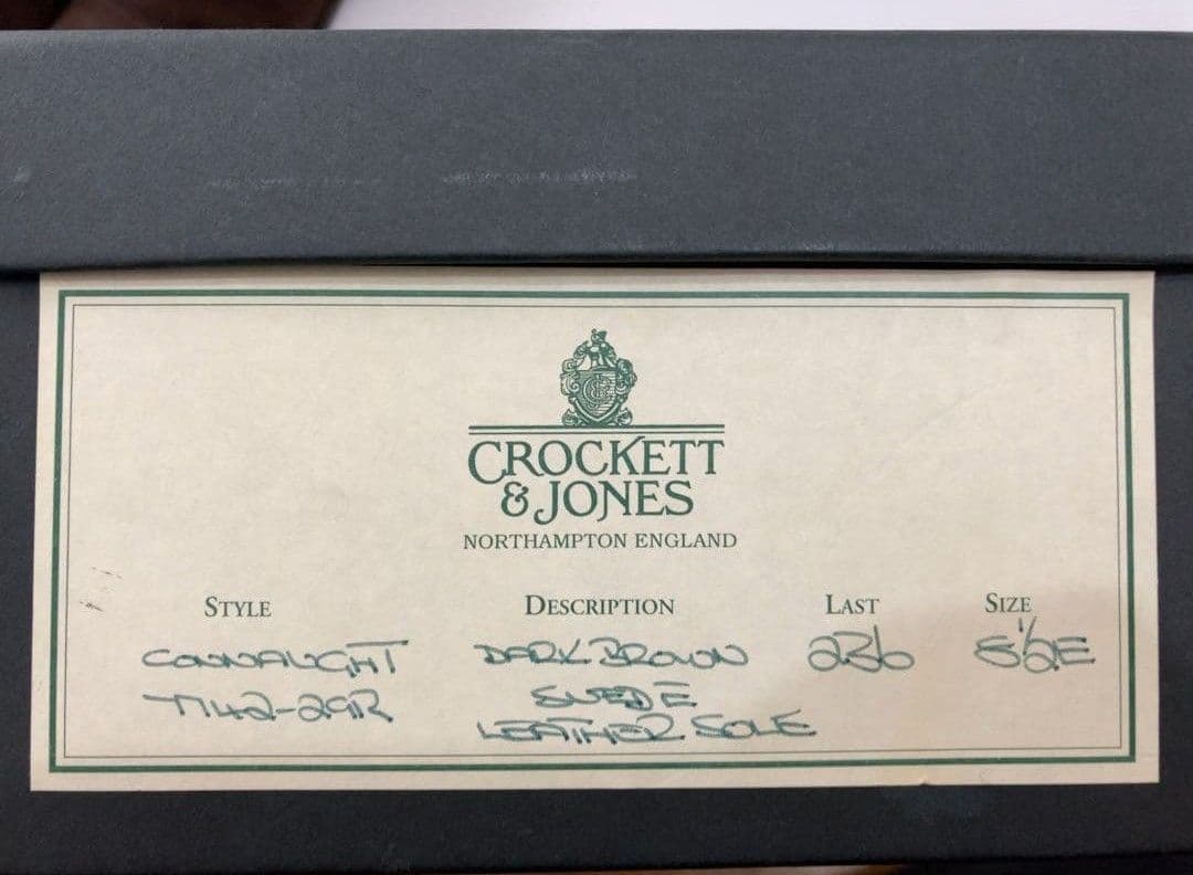 【使用回数1、2回】　クロケット＆ジョーンズ　靴袋付き