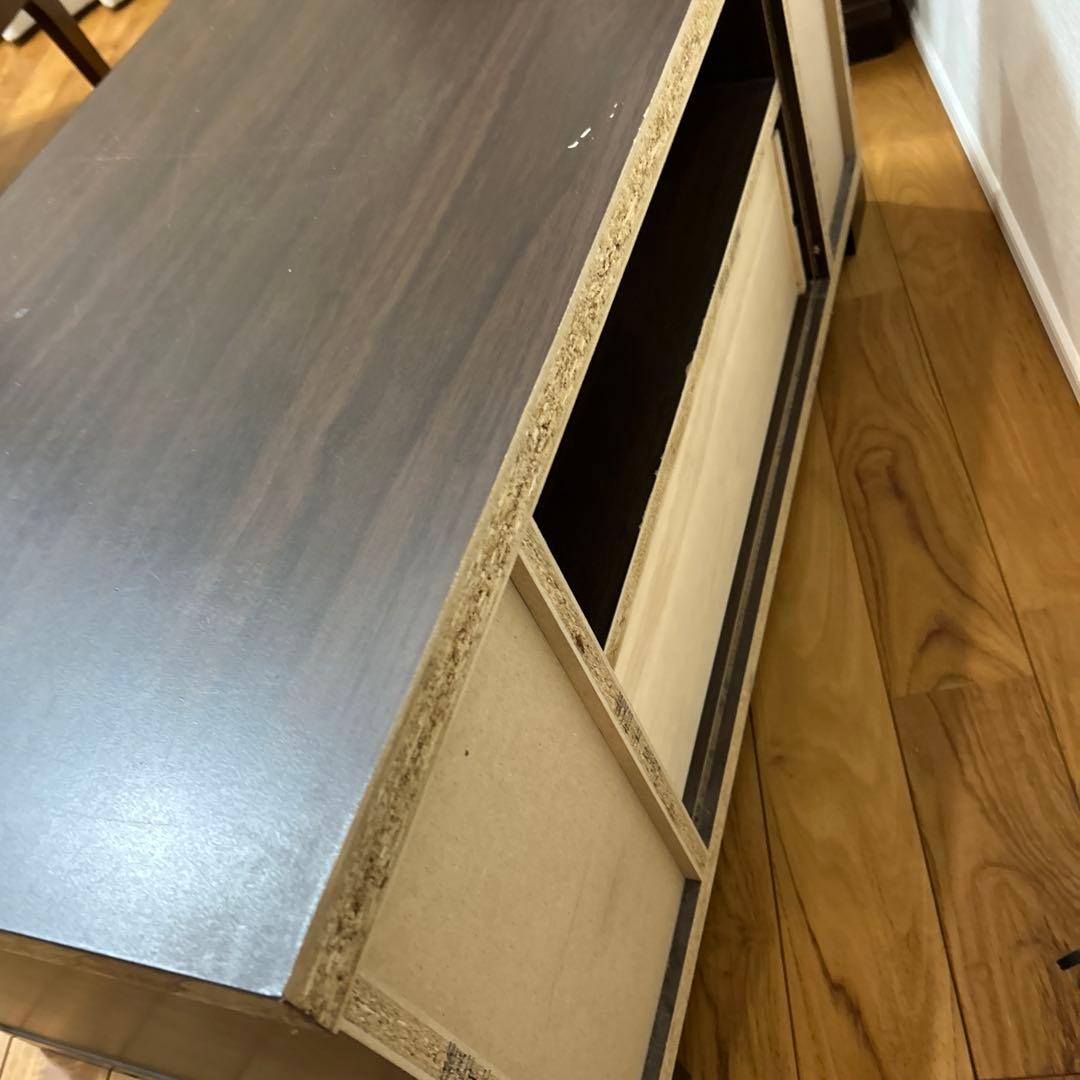 ダークブラウン テレビ台 引き出し付き