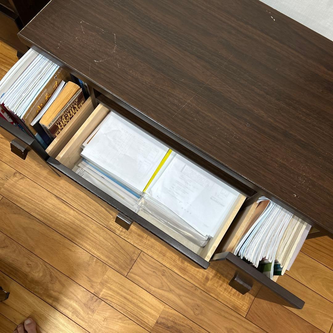 ダークブラウン テレビ台 引き出し付き