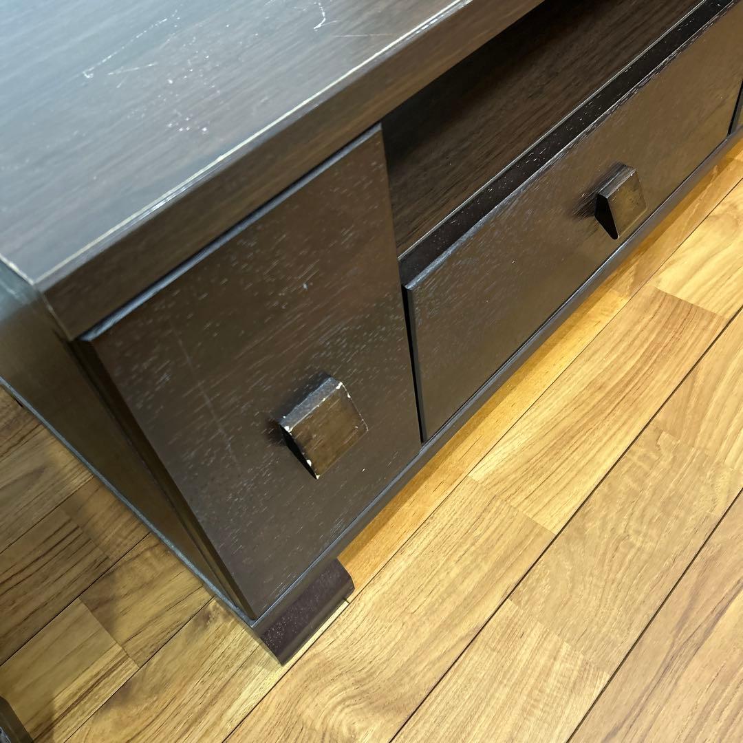 ダークブラウン テレビ台 引き出し付き