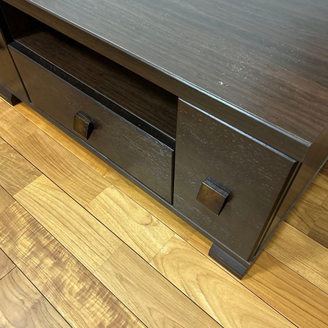 ダークブラウン テレビ台 引き出し付き
