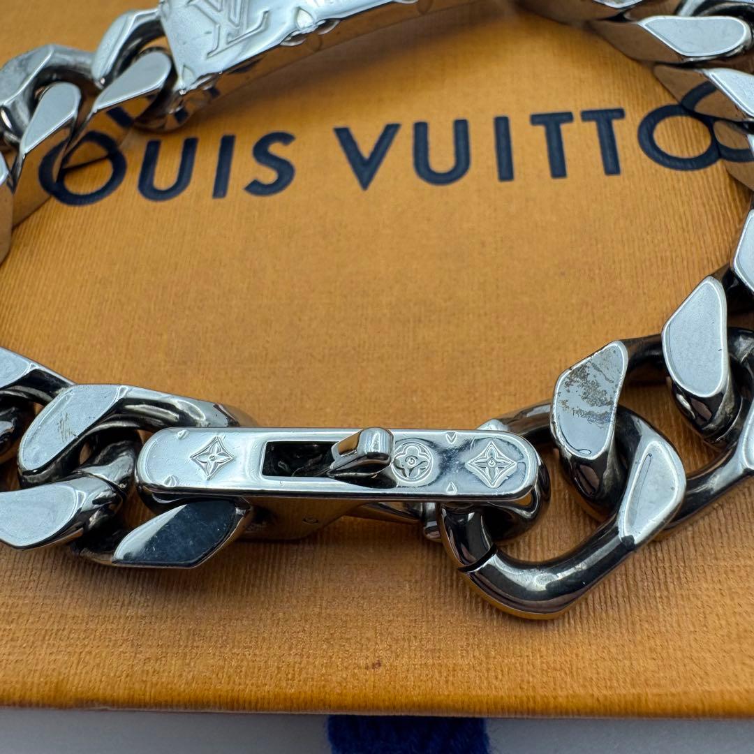 美品 ルイヴィトン　コリエ　チェーン　ブレスレット　シルバー　モノグラム　LV