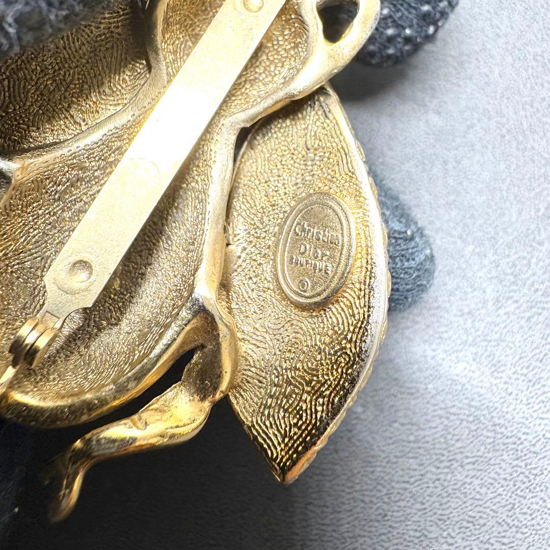 美品✨ディオール ブローチ 蜂 モチーフ デザイン 大ぶり ゴールド