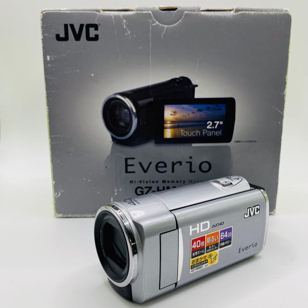 【動作確認済み】JVC GZ-HM690-S ビデオカメラ