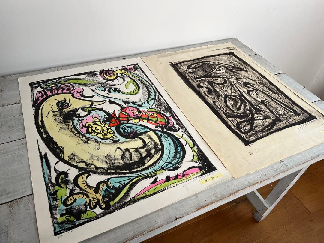 猪瀬辰男リトグラフ24点 限5-20 署名入 1980年 銅版画・石版画 外箱付