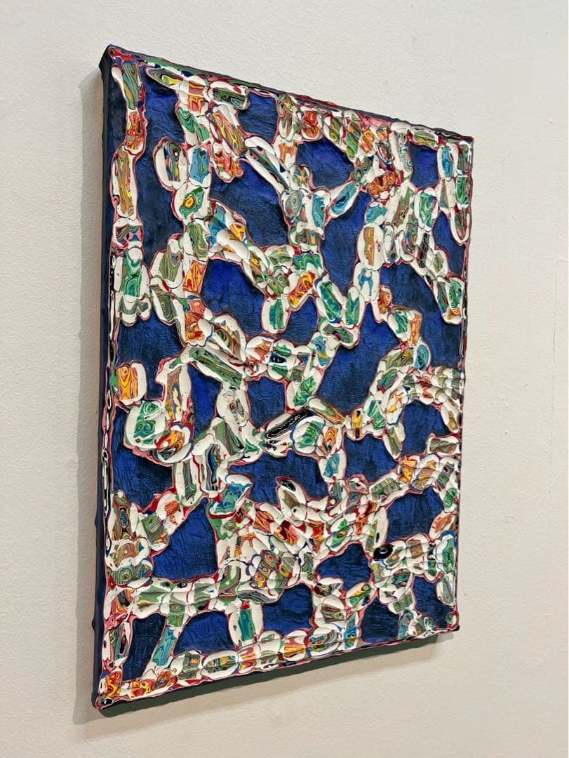 蛇目 2016年作 アクリル作品 抽象画 サイン入