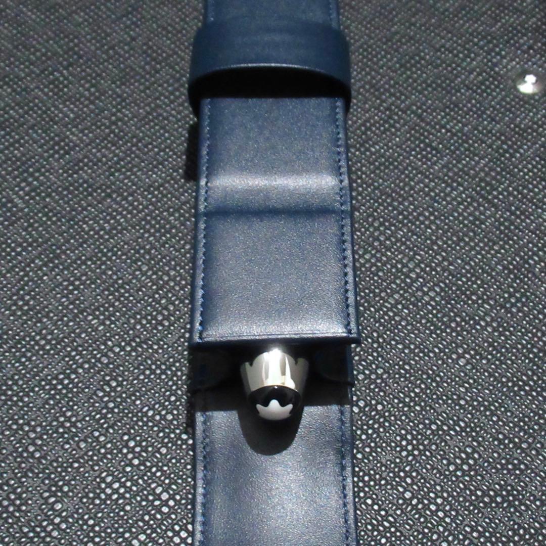 モンブラン ペンケース ペンポーチ ネイビー 1本用 114569