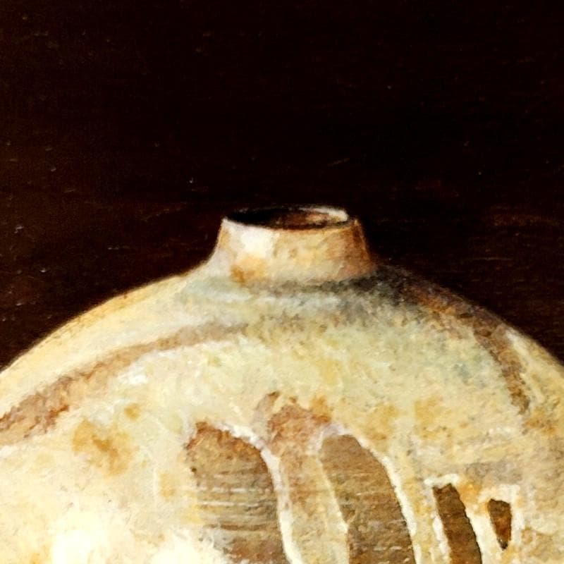 ☆小阪正次☆「壺とほうずき」油絵　Ｆ４号　一枚の繪人気画家