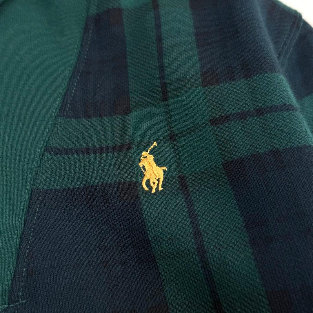 新品✨ポロラルフローレン　ブラックウォッチスウェット　ショールカラー　M