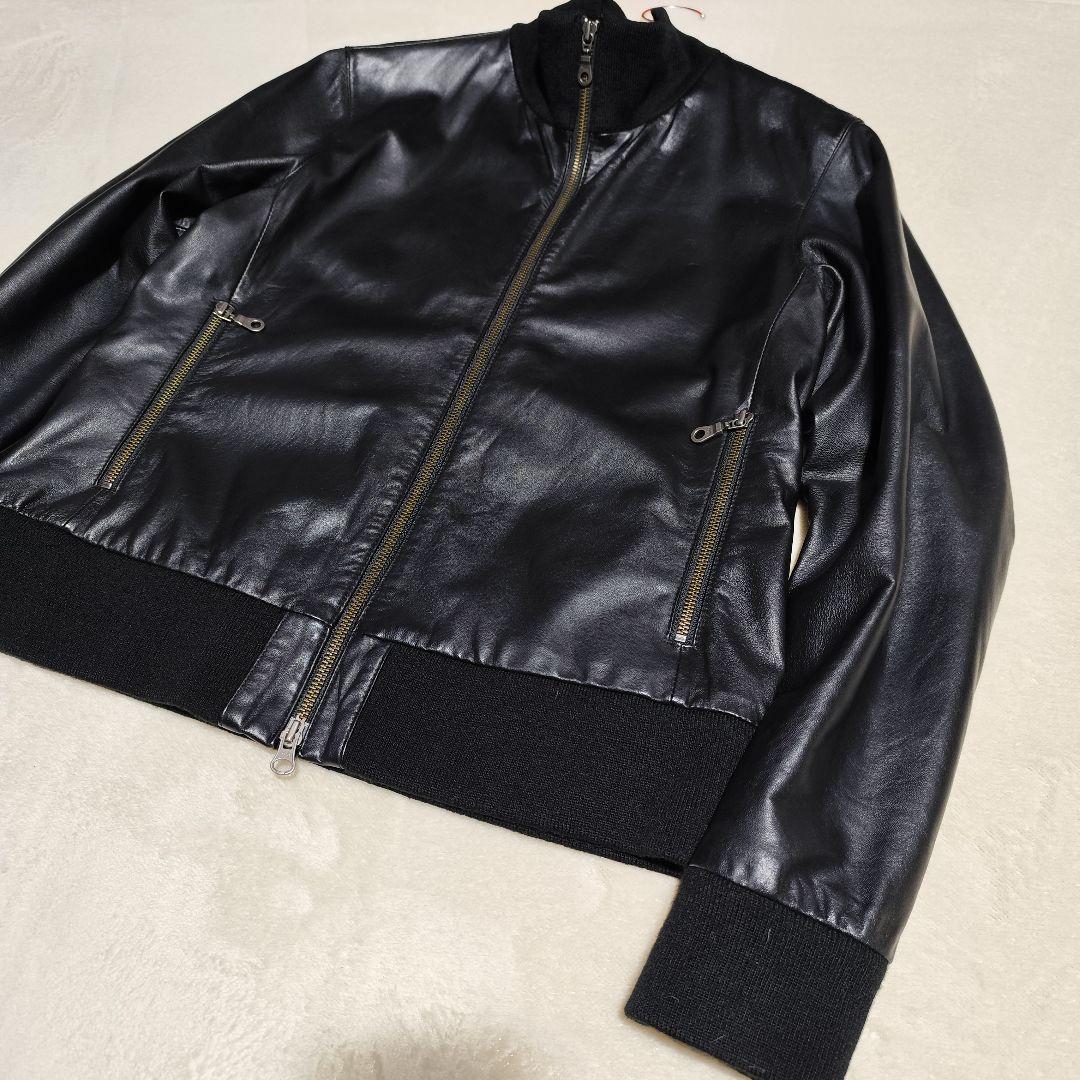 美品【 リベラメンテ 】 ✦ ラム レザー シングル ライダース ジャケット 黒