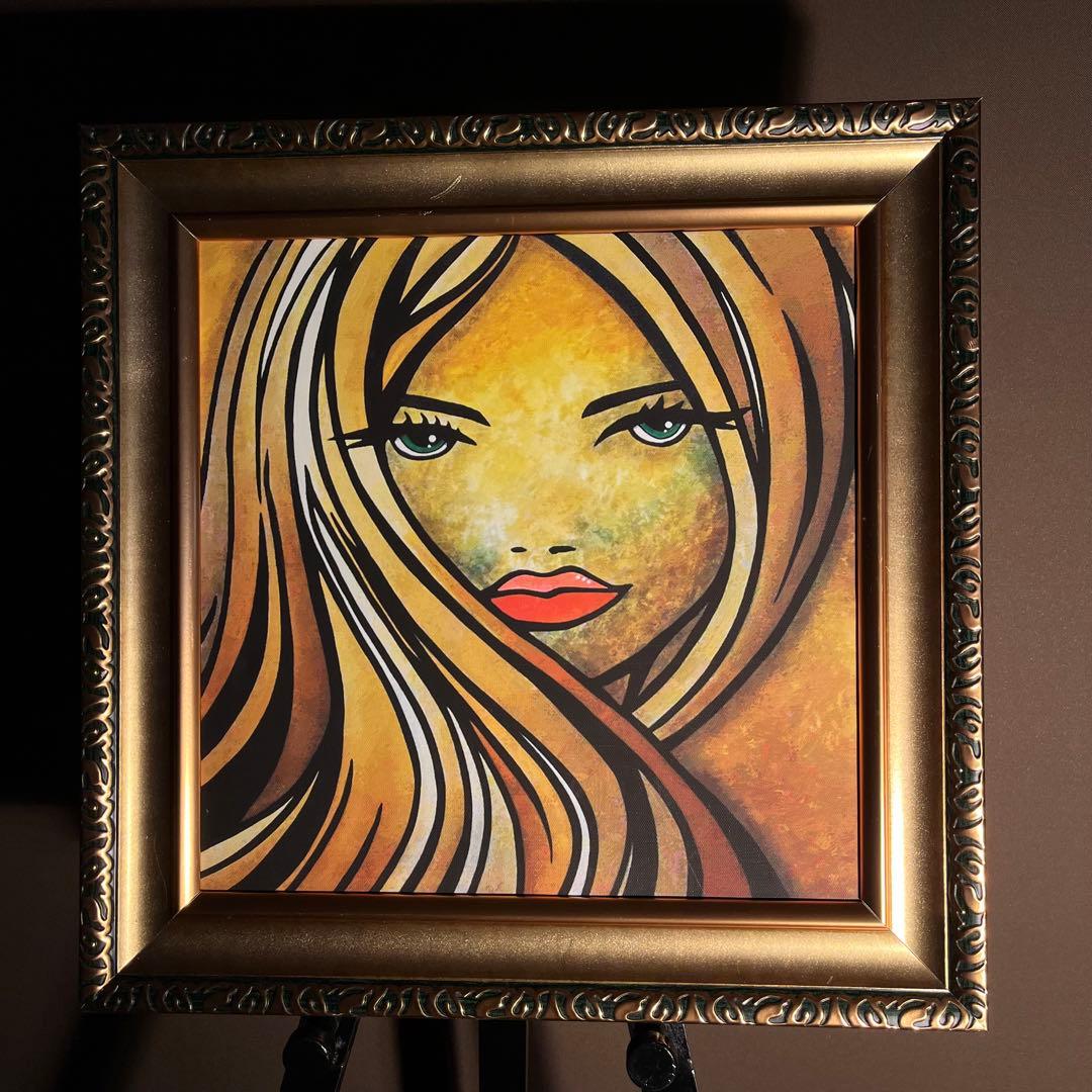 キャンバスプリントoriental girl 絵画 額付き インテリア