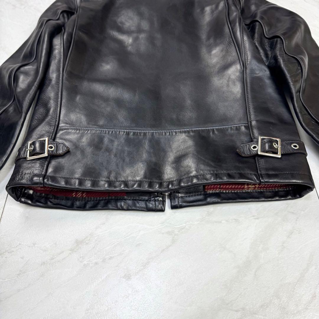 美品 schott 6103us シングルライダース　ホーウィンレザー 34 黒