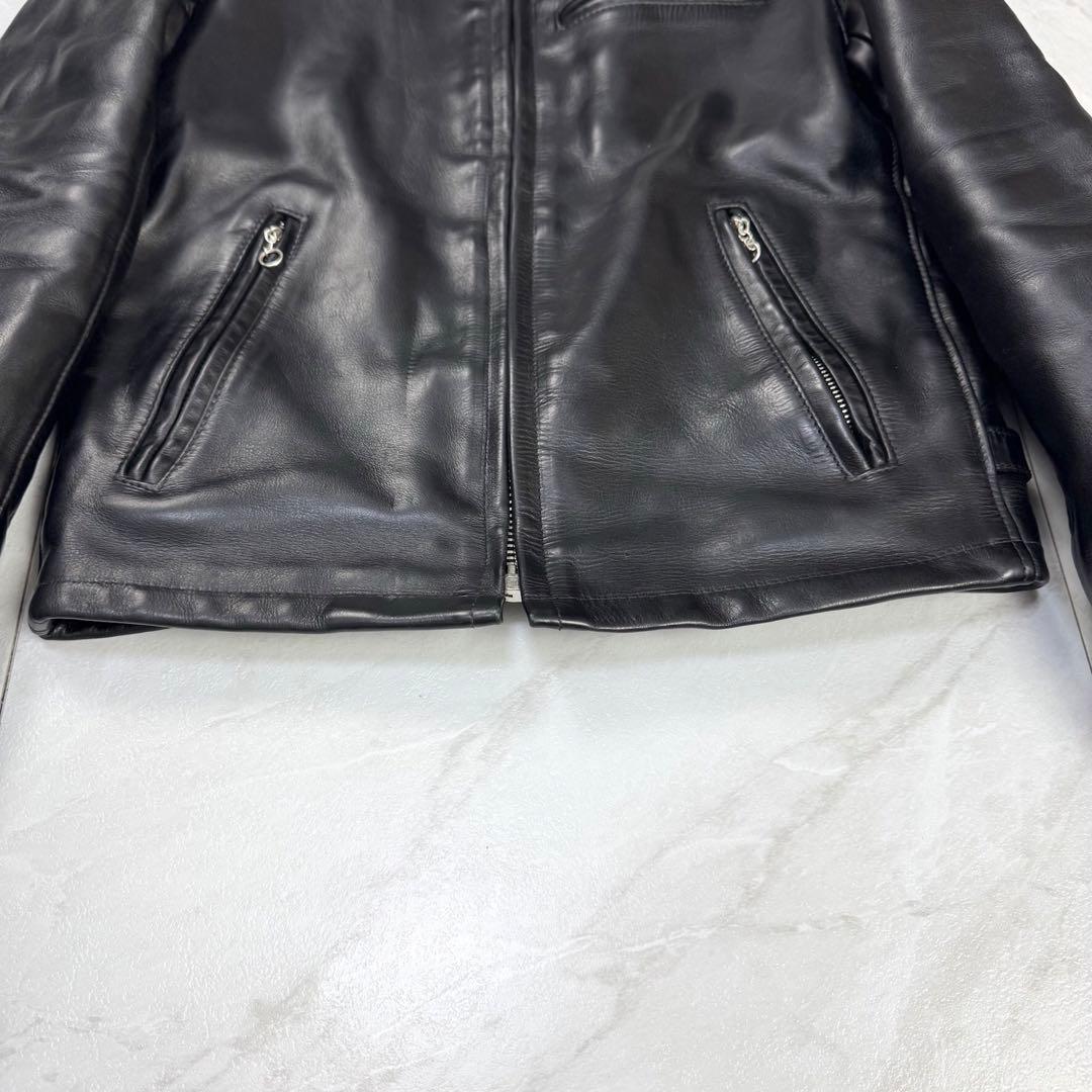 美品 schott 6103us シングルライダース　ホーウィンレザー 34 黒