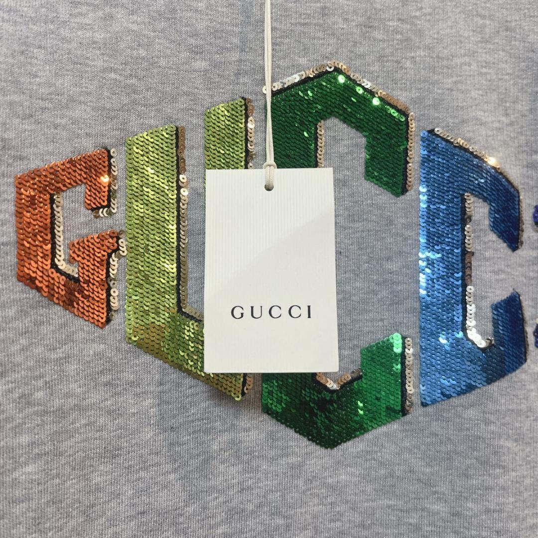 【新品未使用タグ付】GUCCI(グッチ) スパンコールロゴスウェット 120cm