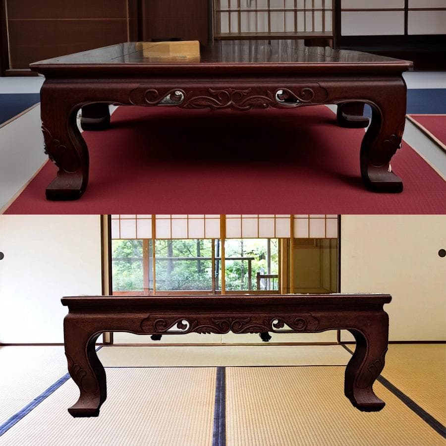 カリモク 家具 本花梨高級座敷机 ME5090KR 座卓テーブル