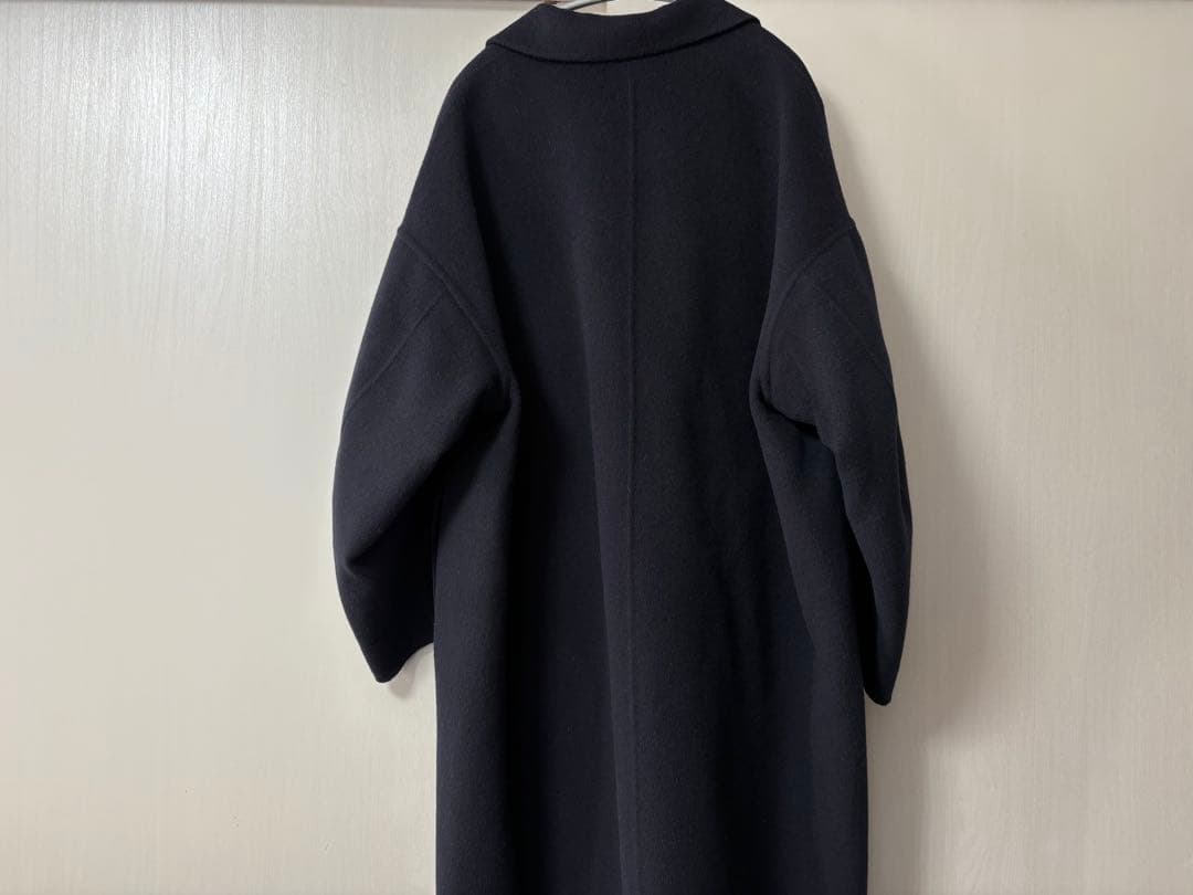 びすけ☆未使用☆ウールアンゴラ リバーコート　ネイビー　36