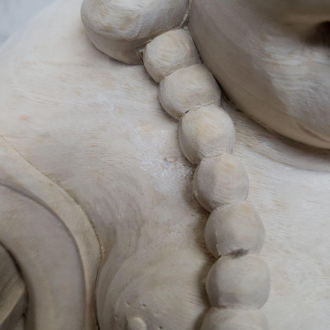 Ｂフライデー　縁起物 七福神楠材１木造り 特上彫り布袋座像★福徳円満 ほていさん