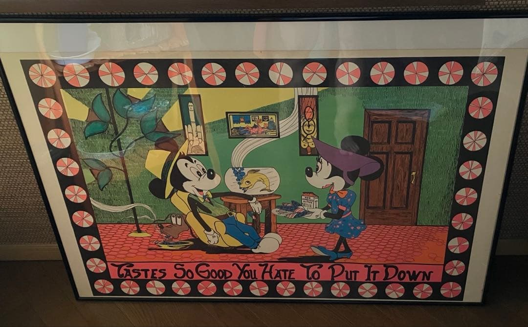ディズニー ミッキー ヴィンテージ ポスター ブラックライト 60s 70s