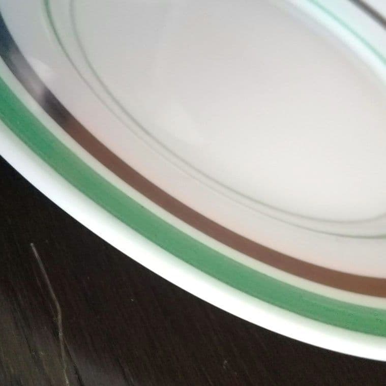 逸品　 シェリー　ケーキ皿　飾り皿　アールデコ　銀彩幾何学模様 1925年製