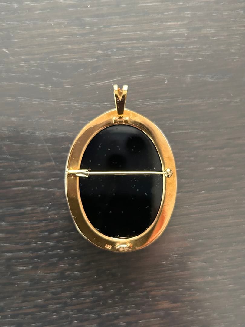 カメオ　ブローチ　K18 シエル　2WAY