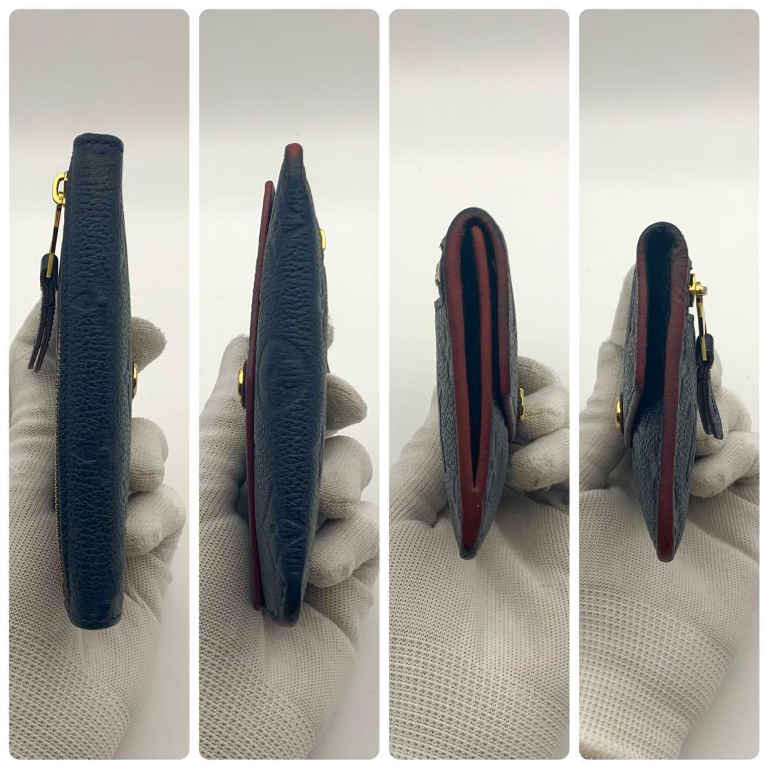 美品✨ ルイヴィトン ポシェットクレ マリーヌルージュ アンプラント 革 財布