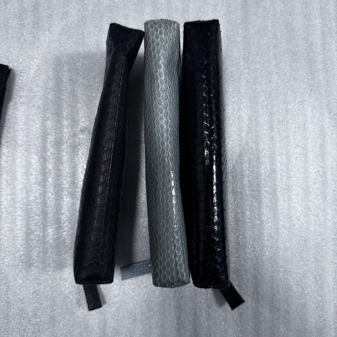 新品！蛇革ペンケース　筆箱　蛇革　小物入れ　ポーチ　まとめ売りケース付き